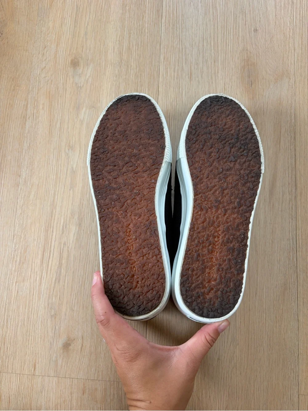 Superga Black Canvas Platform Sneakers